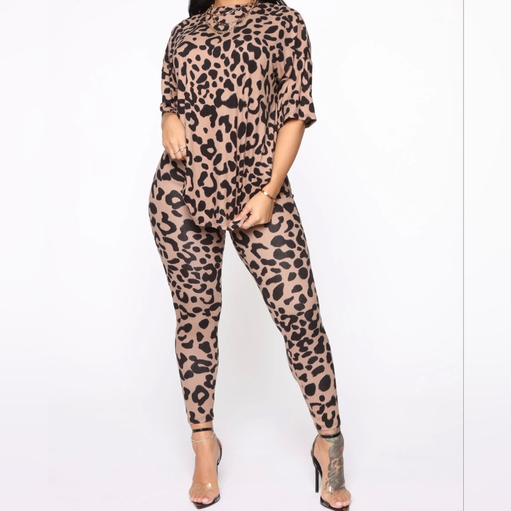 Leopard Legging Set Size Large